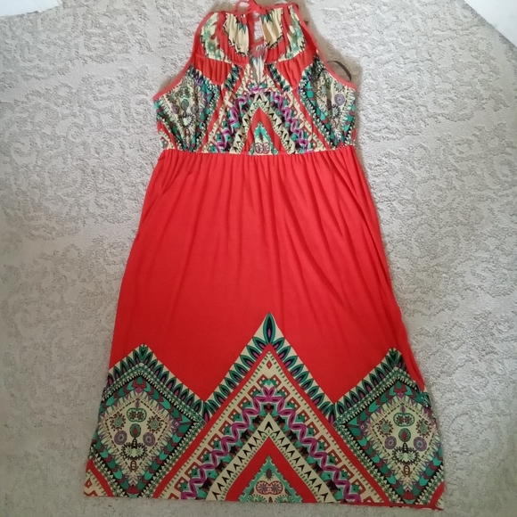 Boston Proper Dress, size 10, Orange - Picture 2 of 5